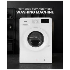 Geepas 6kg Fully Automatic Front Load Washing Machine with Electronic Control, Ecologic System & Overload Protection – GWMF6210LCR, White