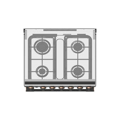 Toshiba 60x60cm Gas Cooking Range 4 Burners Gas Oven Rapid Heating TBA24BMG4G089KS (Stainless Steel)