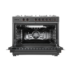 Toshiba 90 × 60 cm Freestanding Gas Cooking Range 5 Burners TBA-36LMG5G089KS – Gas Oven & Grill