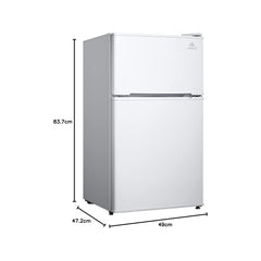evvoli Top Mount Refrigerator 100 L – Adjustable Legs Interior Light & Manual Defrost EVRFM-100W