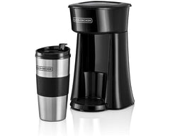 BLACK+DECKER DCT10-B5 Personal Coffee Maker with 360ml Travel Mug, 650W, Black