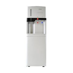 Tornado Top Load Water Dispenser – Hot & Cold Cup Holder Cabinet Storage TWD-L3CHE-S (Silver)