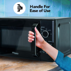 Super General 20L Microwave Oven, 700W, 5 Power Levels, Defrost Function, 35-Minute Timer, Cooking End Signal, Compact Design, Black (SGMM921NHB)