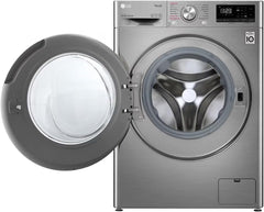 Lg 10 Kg 1400 Rpm Front Load Washing Machine, Stainless Silver - F4V5Ryp2T"Min