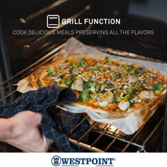 Westpoint 60×60 cm Freestanding Gas Cooker with 4 Burners – Gas Oven Auto Ignition WCE-6060FS (Silver)