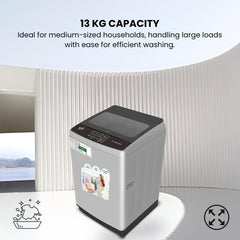 Star Track 13KG Top Load Fully Automatic Washing Machine with Inverter Technology & Digital Control – SW-1300ATT1-SK(T) (Silver)