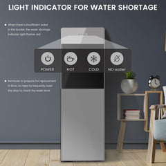 EURCRBU Bottom Loading Water Dispenser – Hot Cold Room Temperature Compressor Cooling Silver AFK-2088-3 (white/black)