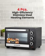 Olsenmark 24L Electric Oven with Rotisserie Function | 1600W Countertop Oven for Grilling, Toasting & Roasting | 6 Heating Stages, 60-Minute Timer with Bell | Stainless Steel Heating Elements, OMO2277