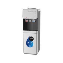 Krome Top Load Water Dispenser – Hot Cold Normal Child Lock Cabinet Storage KR-WDTL (Silver/Black)