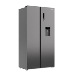 Krome Side-by-Side Refrigerator 700L – Inverter Compressor No Frost Water Dispenser KR-SBS 700WIM (Black / Inox)