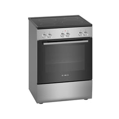 Bosch 60×60cm Freestanding Electric Cooker with 4 Ceramic Zones – 66L Oven 3D HotAir HKL060070M (Stainless Steel)