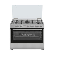 Ariston Free Standing Gas Cooker 90x60cm – 5 Burners Triple Crown Maxi Oven Rotisserie AM9GM1KMX/MEA