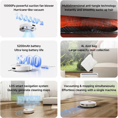 Xiaomi Robot Vacuum H40 10000Pa LDS Navigation Smart Mapping Auto Dust Emptying Voice Control