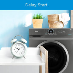 Midea Front Load Washing Machine 8 kg – Integrated LED Control 15 Wash Programs & 1200 RPM MF100W80BTGCC