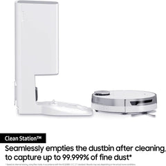 Samsung Jet Bot Robot Vacuum Cleaner – 60W Suction LiDAR Navigation Smart Control VR30T80313W (White)