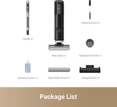 Dreame H14 Wet & Dry Vacuum Cleaner, 18k Pa Suction Power, Brush Washing & Hot Air Drying at 60°C in 5 mins, 180° Lie-Flat Reach, Self-Cleaning with Dual Rotations, Dual Edge Cleaning, 2 Year Warranty