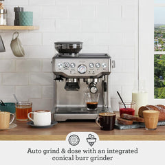 Sage - The Barista Express - Bean to Cup Coffee Machine with Grinder | Milk Frother, Brushed Stainless Steel - UAE Version, 2 Yr Warranty, Free Coffee from RAW