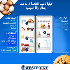 Westpoint 240L Double Door Top mount Refrigerator Freezer WRN-2423EI