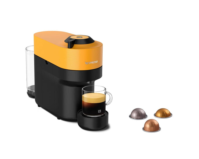Nespresso Vertuo Pop Capsule Coffee Machine GDV2, Mango Yellow