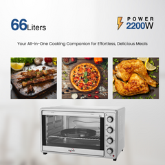 Star Track Electric Oven 66L Rotisserie Convection 2200W 120-Min Timer Temperature Control ST-66SSW-EO2200