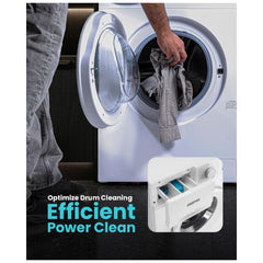 Geepas 6kg Fully Automatic Front Load Washing Machine with Electronic Control, Ecologic System & Overload Protection – GWMF6210LCR, White
