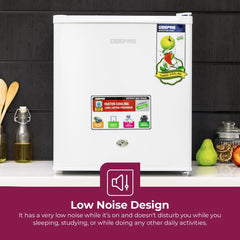 Geepas Mini Refrigerator 60L – Compact Design Adjustable Thermostat & Door Lock GRF654WPEN