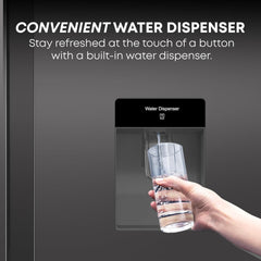 Krome Side-by-Side Refrigerator 700L – Inverter Compressor No Frost Water Dispenser KR-SBS 700WIM (Black / Inox)