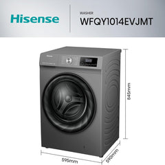Hisense 10kg Front Load Washing Machine – Inverter Motor Steam Care Quick Wash WFQY1014EVJMT