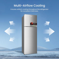 Star Track 320L No Frost Double Door Refrigerator with Electronic Control & LED Light ST-FRG320-NSKE (Silver)