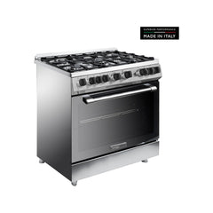 Tecnogas Superiore 90×60 cm Freestanding Gas Cooker with 5 Burners – 133L Convection Fan Oven Stainless Steel N3X96G5VCF