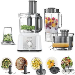 Kenwood MultiPro Express Food Processor 1000W 3L Bowl Blender Juicer Grinder 10 Attachments FDP65.750WH