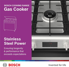 Bosch Free Standing Gas Cooker 90cm, 147L, German Engineering Cooking Range HGW3ASQ50M