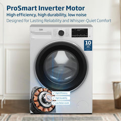 Beko 9 kg Front Load Washing Machine – 1400 RPM ProSmart Inverter SteamTherapy 15 Programs WTV9314XW