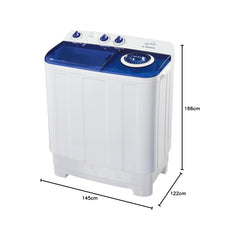Star Track Twin Tub Washing Machine 7KG – Semi Automatic Spin Dry Lint Filter SW-700B1-TK