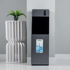 Geepas Water Dispenser – Hot Cold & Normal 3 Taps Fast Cooling Child Lock GWD17037 (Grey)