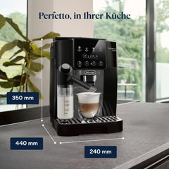 De'Longhi Magnifica Start Fully Automatic Espresso Machine LatteCrema 13 Grinder Settings 8+ Hot & Iced Beverages ECAM222.60.BG