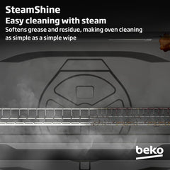 Beko 50×50 cm Ceramic Electric Cooker with 3 Zones – 54L Oven CSS48100GW