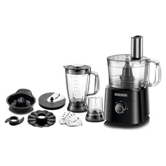 BLACK+DECKER 5-in-1 Food Processor 750W 2L Bowl 1.8L Blender 34 Functions FX775-B5