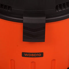 Black & Decker 1200W 10 Liter Wet and Dry Tank Drum Vacuum Cleaner, Orange/Black - WDBD10-B5