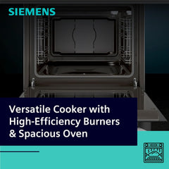 Siemens Free Standing Gas Cooker 60cm – 71L Oven 4 Burners Full Safety HG2L10B51M