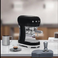 Smeg 50's Retro Style Espresso Coffee Machine Professional Pressure Adjustable Cappuccino System Anti-Drip ECF02CRUK