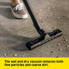 Karcher WD 2 Plus Wet and Dry Vacuum Cleaner with Blower Function, 1000W Power, 12L Impact-Resistant Container, 1.8m Suction Hose, for Home, Garage, Workshop & Car Cleaning, Yellow