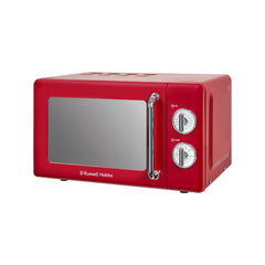 Russell Hobbs 17 Liter Retro Microwave Oven – 700W 5 Power Levels Defrost Function Manual Control RHRETMM705R
