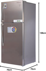 Westpoint 500 Liters Double Door Refrigerator,No-Frost, INVERTER COMPRESSOR, Vegetable Drawers, Fresh Zone Compartment, Twister for Ice Cubes, LOCK & KEY Silver WNN-5019EIV