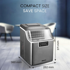 Nobel Ice Maker – 20/25kg Daily Capacity 3.2L Tank LED Display Infrared Sensor R290 Refrigerant NIM27