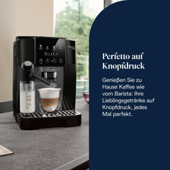 De'Longhi Magnifica Start Fully Automatic Espresso Machine LatteCrema 13 Grinder Settings 8+ Hot & Iced Beverages ECAM222.60.BG