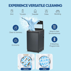 Nikai Top Load Washing Machine 10KG – Fully Automatic Quick Wash Child Lock NWM1000TQB