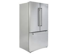 BLACK+DECKER BXREF577NFFDISNX 579L French door fridge, Inox – angled view