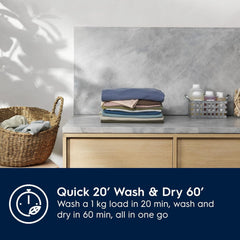 Electrolux 7/4 kg Washer Dryer – 1400 RPM DualCare SteamCare SensiCare EW7W4742HS