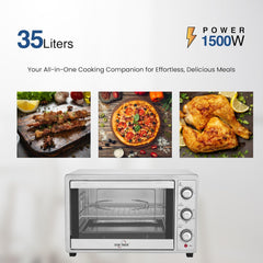 Star Track Electric Oven 35L Rotisserie Convection 120-Min Timer Temperature Control ST-35SSW-EO1500